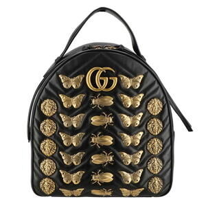 GUCCI GG Marmont Butterfly Leather Backpack